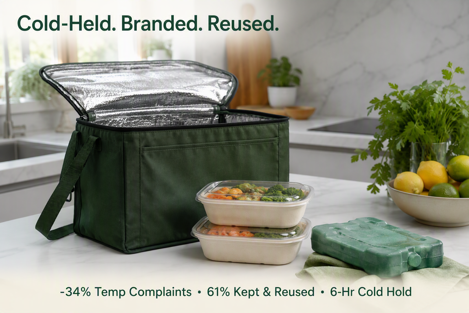 From Foil Coolers to Branded Insulated Delivery Bags: A Meal-Kit Brand's 34% Complaint Drop