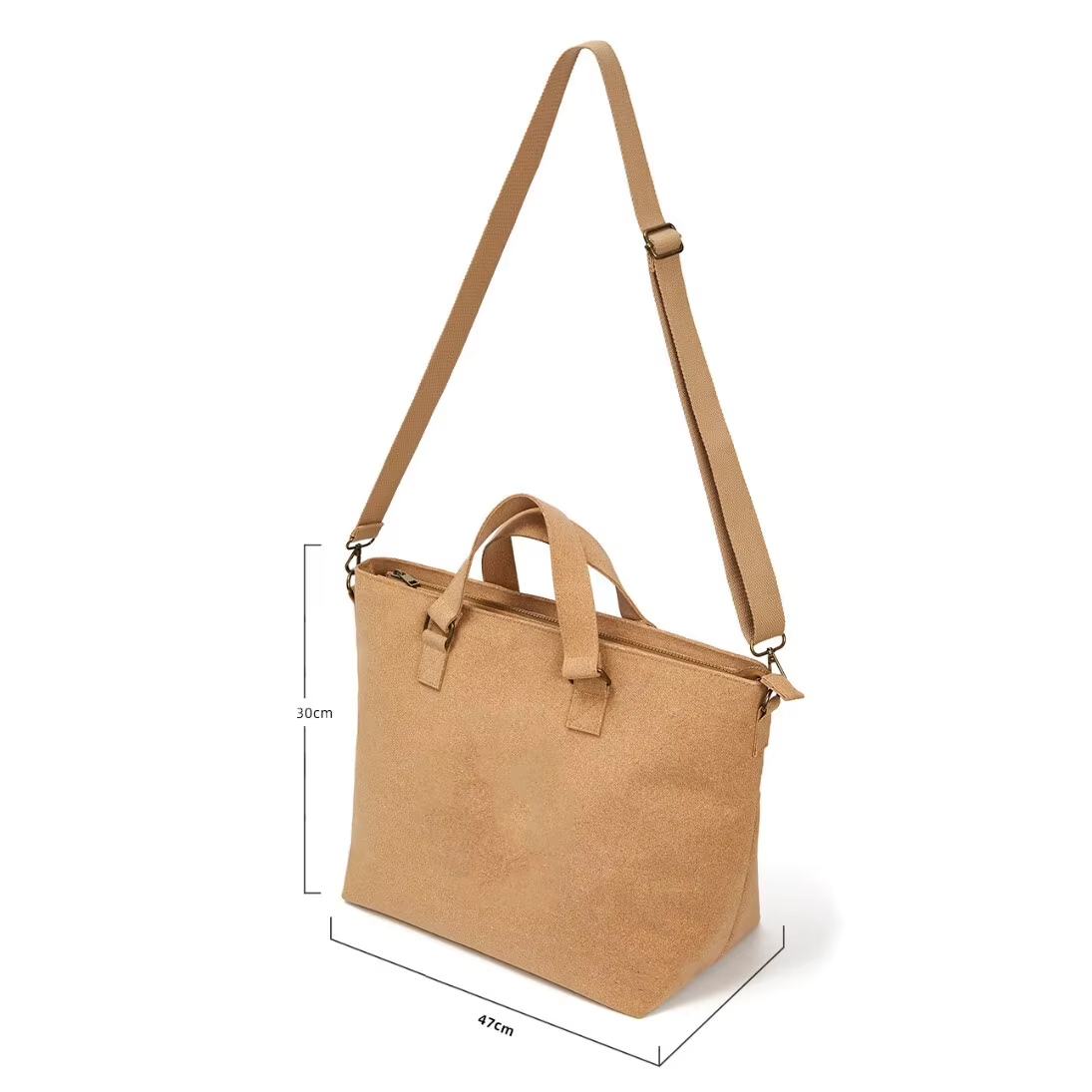 Women's Fashion Crossbody Bag Big Natural Cork Shopping Sling Bag Promotional Natural Cork Bags