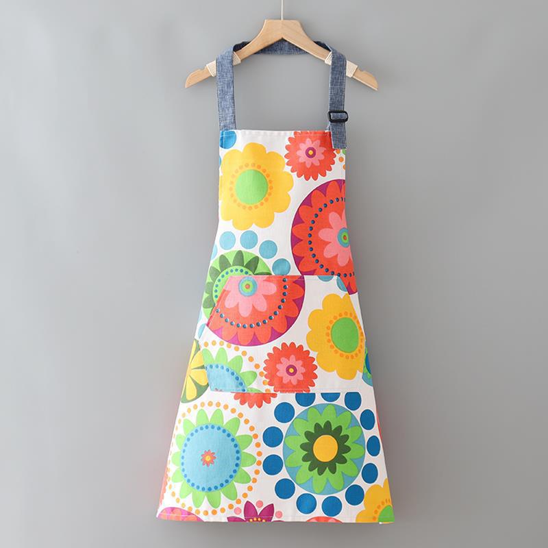 Children's Cotton Sleeveless Drawing Apron Waterproof Long-Sleeved Cover for Kindergarten Art Painting Kids Bib with Flowers supplier