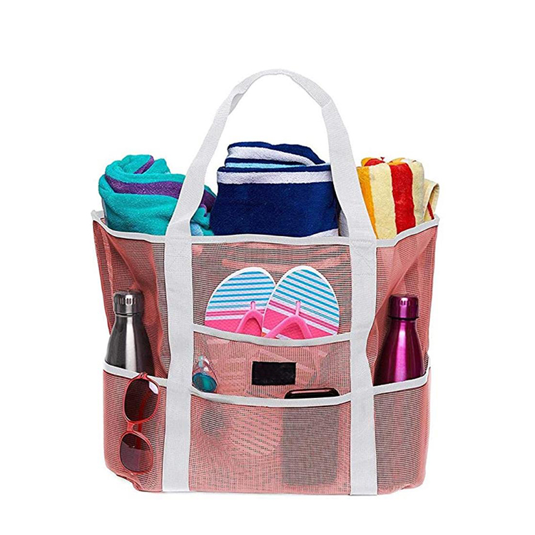 Stylish Multi Use Mesh Bag Beach Tote Bag Women Shoulder Handbag Tote Beach Bag supplier