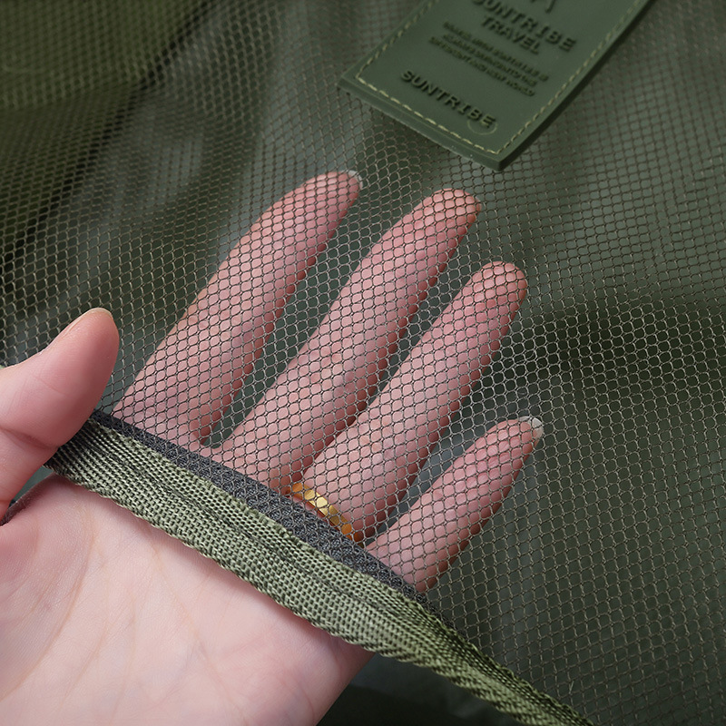 Travel Bags Travel Accessories 4 Set Compression Mesh Luggage Packing Cubes Laundry Pouch factory