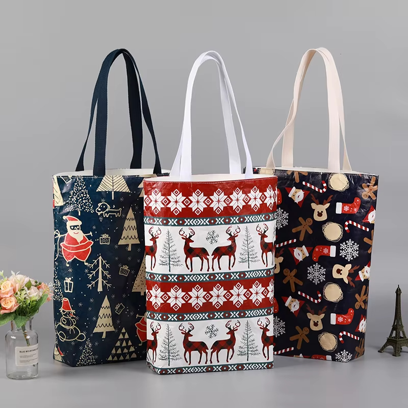 ISO BSCI Factory Eco-Friendly Custom Reusable Tote Tyvek Bag Recyclable Paper Shopping Bag Promotional