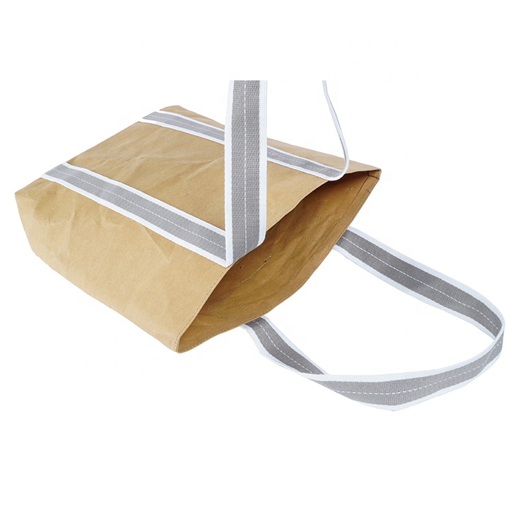 Custom Recyclable Twist Handle Printed Shopping  Brown  Rectangular Craft Paper Gift Bag