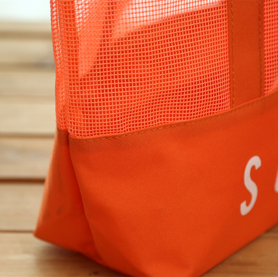 Custom Ultralight Large Personalized Beach Mesh Tote Bag Clear Beach Summer Tote Bag manufacture
