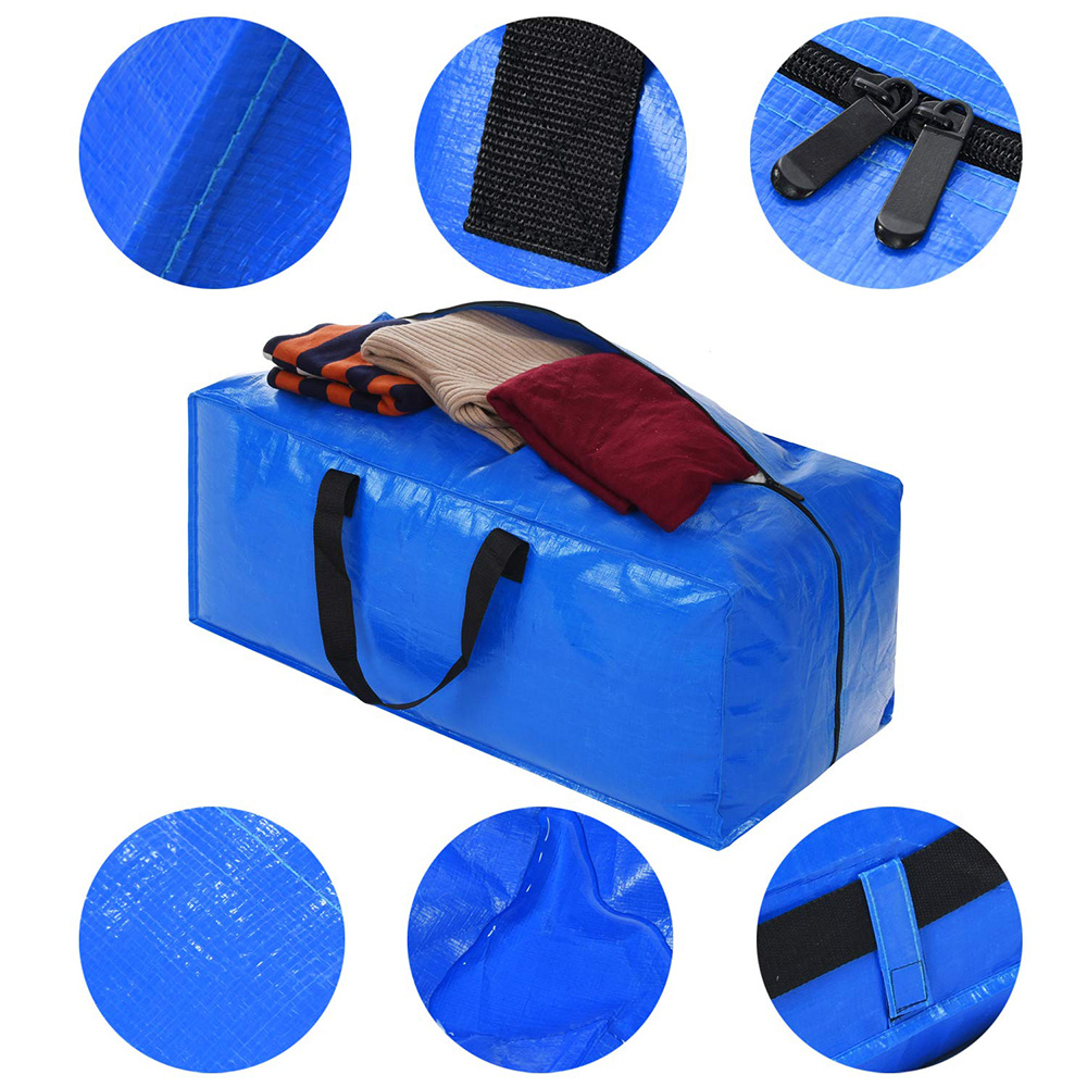 Wholesale na Maramihang Laman na Bag na Pangbiyahe na May Zipper na Dapat Dalhin Pasadyang PP PE na Storage para sa Pamimili at Paglalakbay