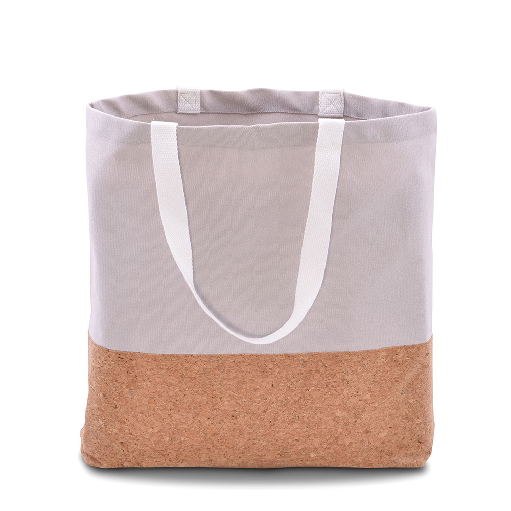 Promotional Cork Tote Bag Unique Gift Fashion Unisex Eco Friendly Cotton Canvas Wood Grain Cork Shopping Bag supplier