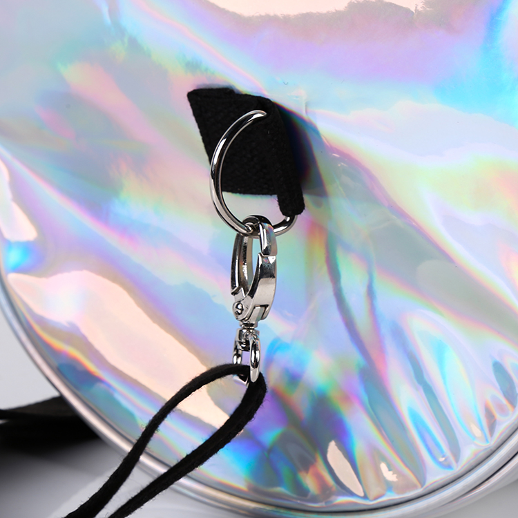 High Quality Customized Holographic PVC Polyester Travel Bags Shoulder Waterproof Travel Bags factory