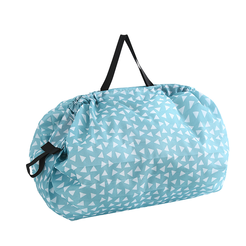 Wholesale Custom Folding Pocket Tote Bags Printed Polyester Foldable Grocery Bag Roll up Portable Shopping Bags supplier