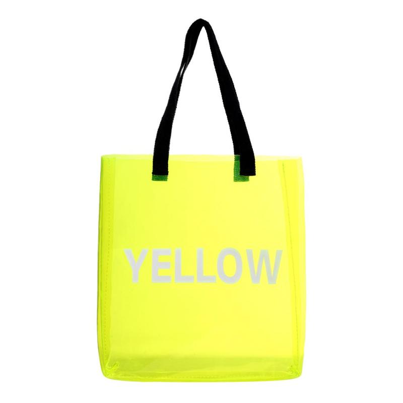 Women's PVC Clear Transparent Tote Bags Large Casual Summer Shopping Beach Bags Jelly Candy Inspired Beach Bag supplier