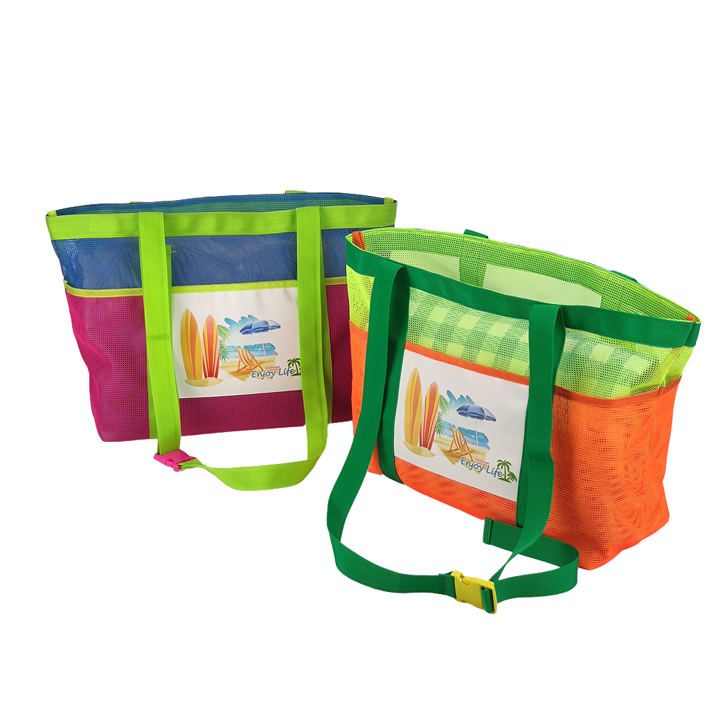 Custom Printed Nylon Mesh Tote Bag Reusable with Custom Logo for Beach or Shopping factory