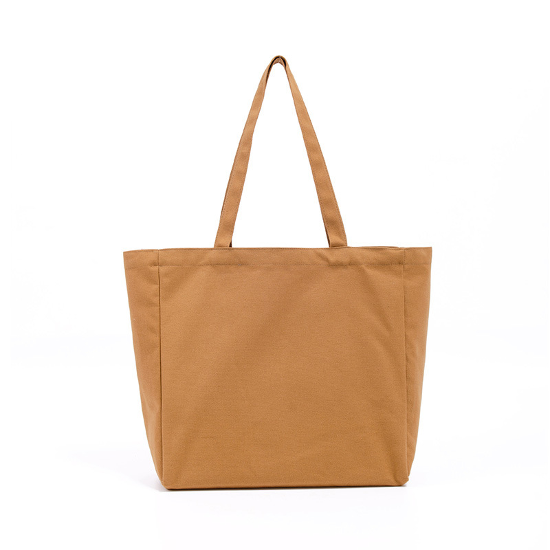 Custom Logo Eco-friendly Large Capacity Portable Reusable Shopping Bags Blank 100% Cotton Canvas Tote Bag factory