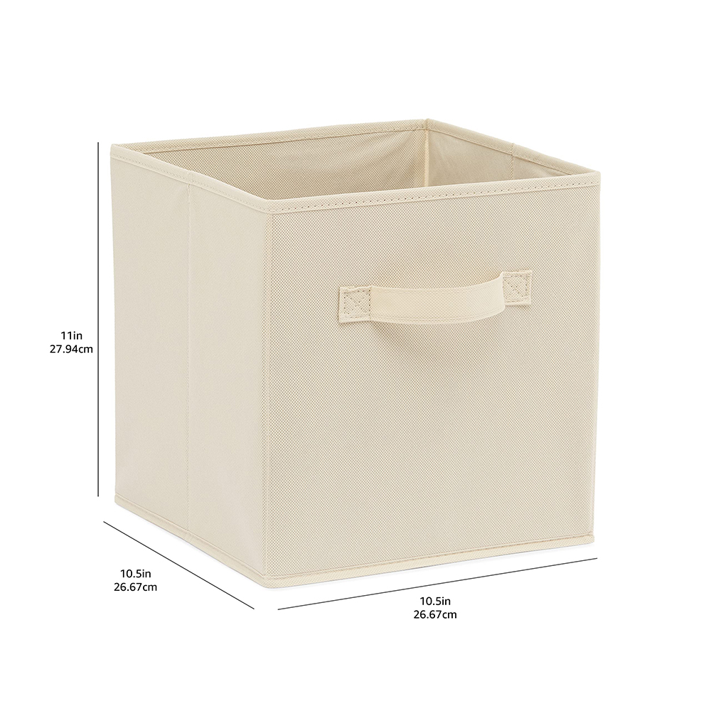 Foldable Closet Organizer Toy Storage Box Nonwoven Collapsible Storage Bins with Handles factory