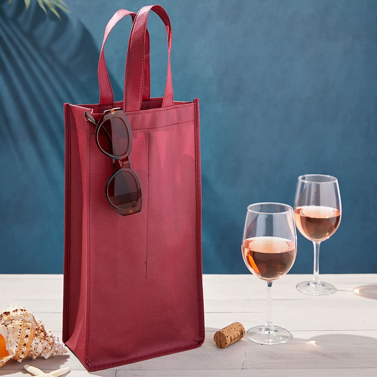 Promotional Reusable Logo Custom Non Woven Bag Non Woven Wine Bags for Wine Bottles factory