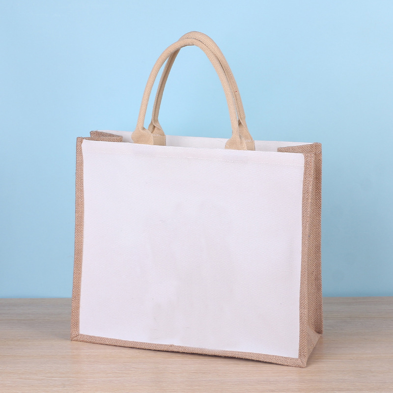 Personalized Graffiti Canvas Jute Shopping Bag With Custom Printed Logo