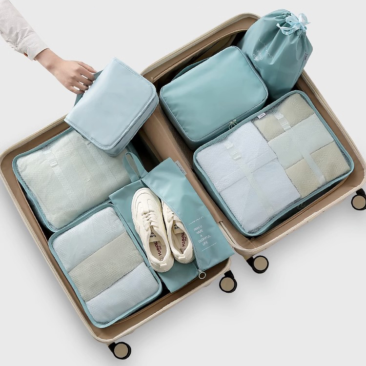 Customized Logo Organizer Travel Package Cloth Storage Bag Oxford Cloth Clothing Storage Moving Bags for Travel Set manufacture