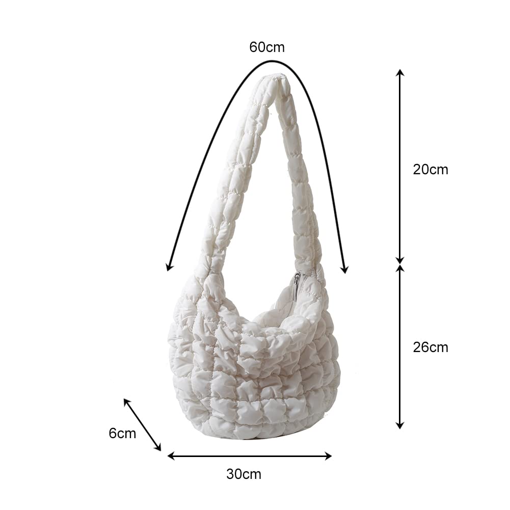 Larger Fashion Puff Cotton Winter Puffer Bag Shoulder Women Handbag Puffer Quilted Women's Tote Bag Ladies Luxury Handbags factory