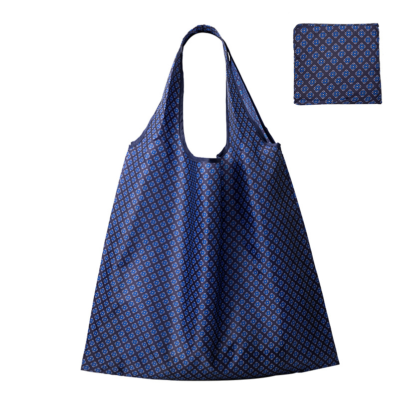 Custom Design Grocery Eco Friendly Folding Polyester Foldable Reusable Tote Shopping Bag With Logo manufacture