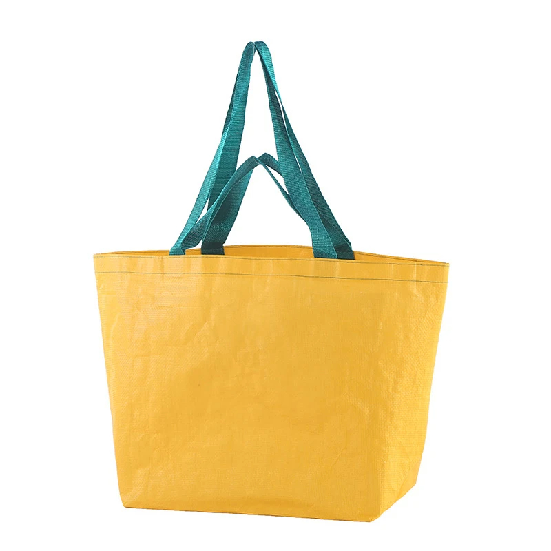 Customized Printed Double Handle Ripstop Tote Bag High Quality PP Woven Latest Product with Letter Pattern