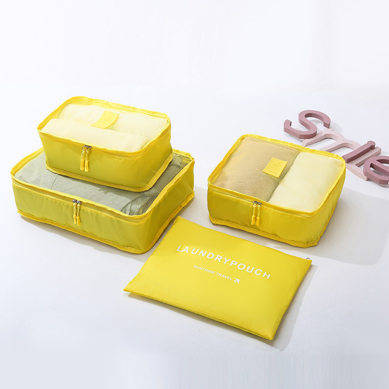 Travel Bags Travel Accessories 4 Set Compression Mesh Luggage Packing Cubes Laundry Pouch details