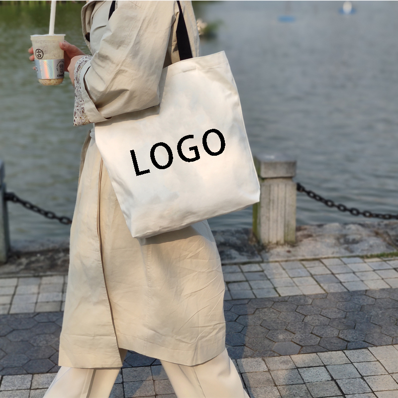 Promotional Personalized Blank Plain Cotton Canvas Bags Reusable Shopping Cotton Tote Bags With Custom Printed Logo
