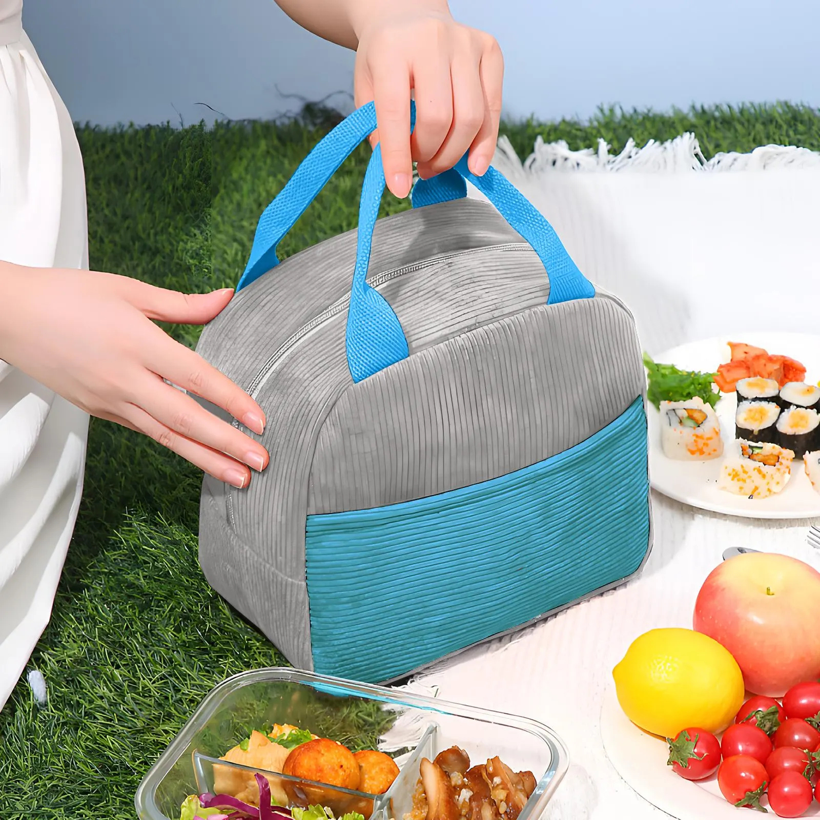 Portable Waterproof Cooler Tote Bag with Insulation Fashionable Leak-Proof Lunch Bag for Lunch Wine Cans Customizable Logo details