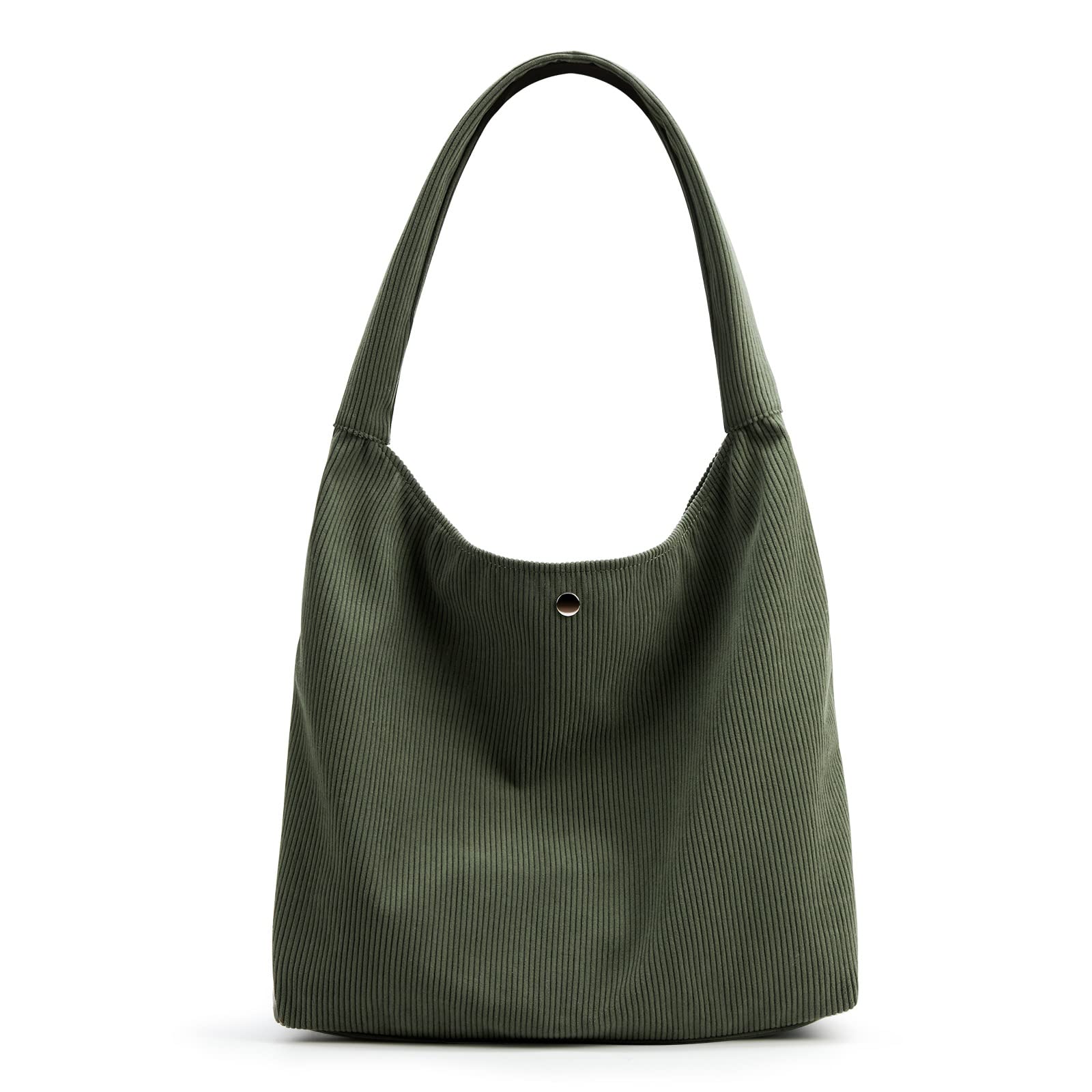 Wholesale Korean New Product Material OEM Fashion Reusable Shoulder Corduroy Tote Bag With Pocket