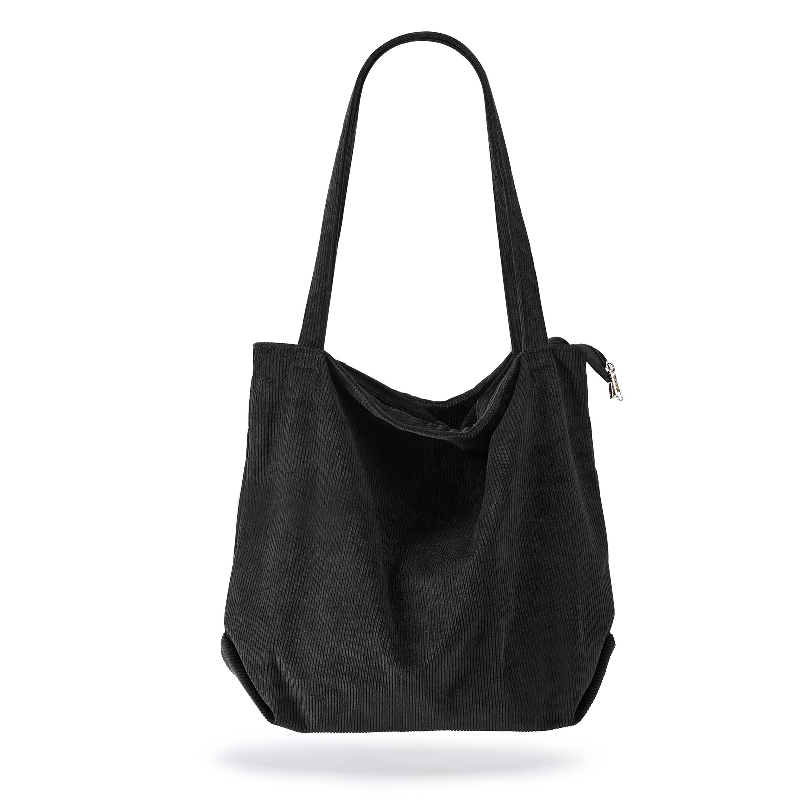 Canvas Shoulder Corduroy Tote Bag for Women Girl Cord Purse With Inner Pocket for Work Beach Lunch Travel