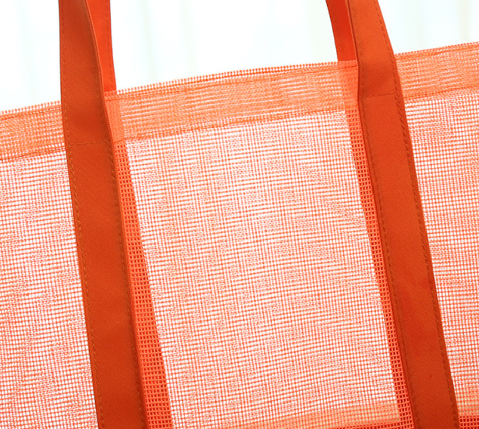 Custom Ultralight Large Personalized Beach Mesh Tote Bag Clear Beach Summer Tote Bag manufacture