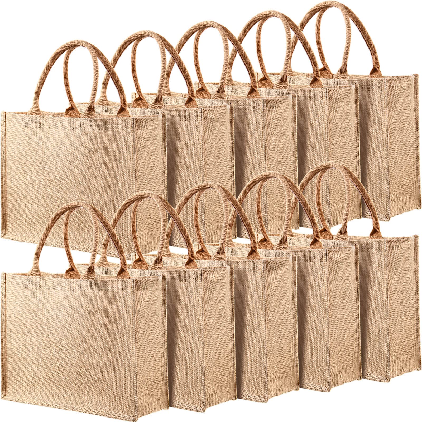 Wholesale Eco-Friendly Materials Recycled 100% Jute Bags Blank Burlap Jute Tote Bags With Handles Custom Printed Logo