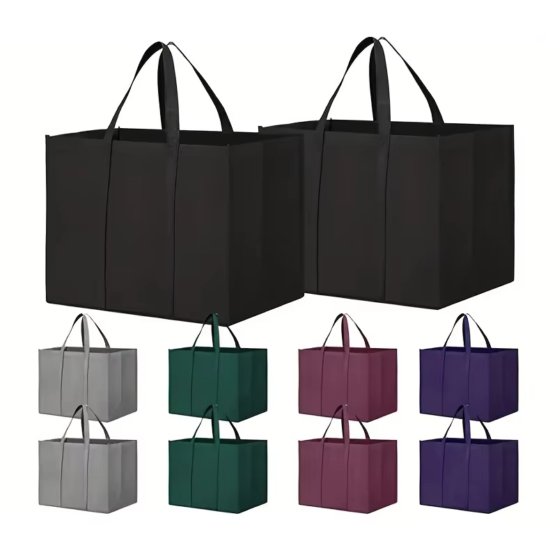 High Quality Large Eco-Friendly Reusable Fabric Grocery Bag Non-Woven Tote Bags Factory Direct for Gift Market Shopping