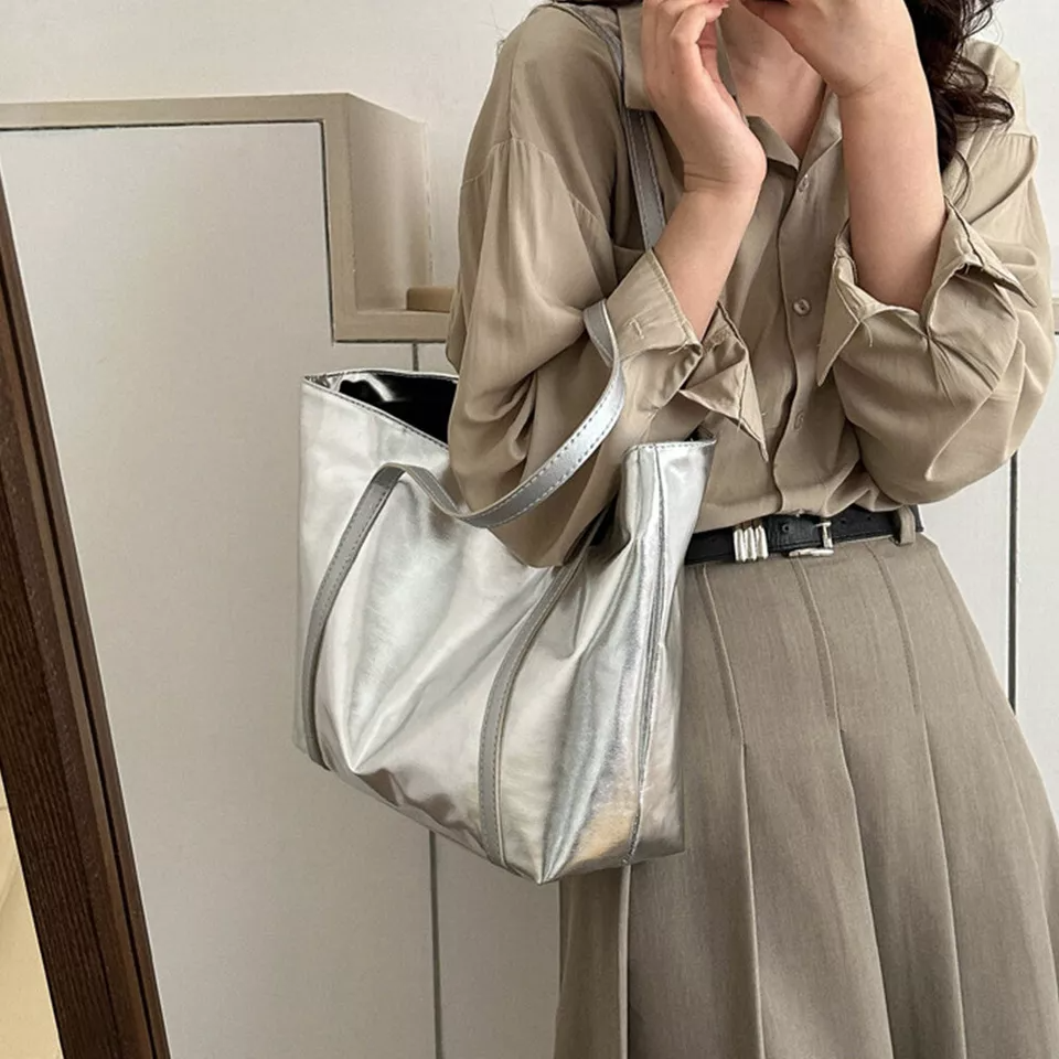 Hot Sale Custom Logo Vintage Crossbody Shoulder PU Leather Tote Bag for College Students Hot Selling Custom Logo Shopping Bags