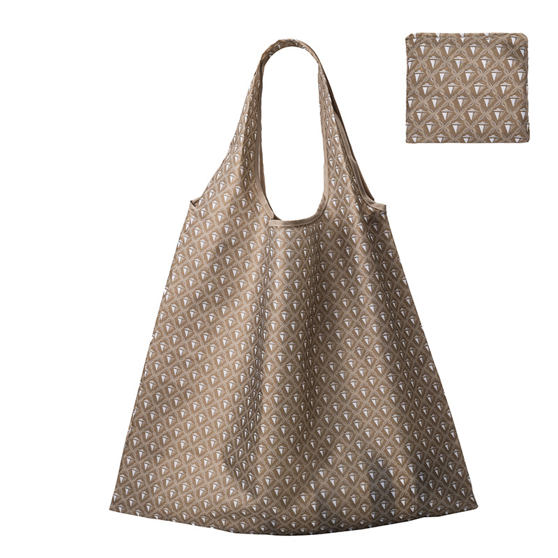 Custom Design Grocery Eco Friendly Folding Polyester Foldable Reusable Tote Shopping Bag With Logo details