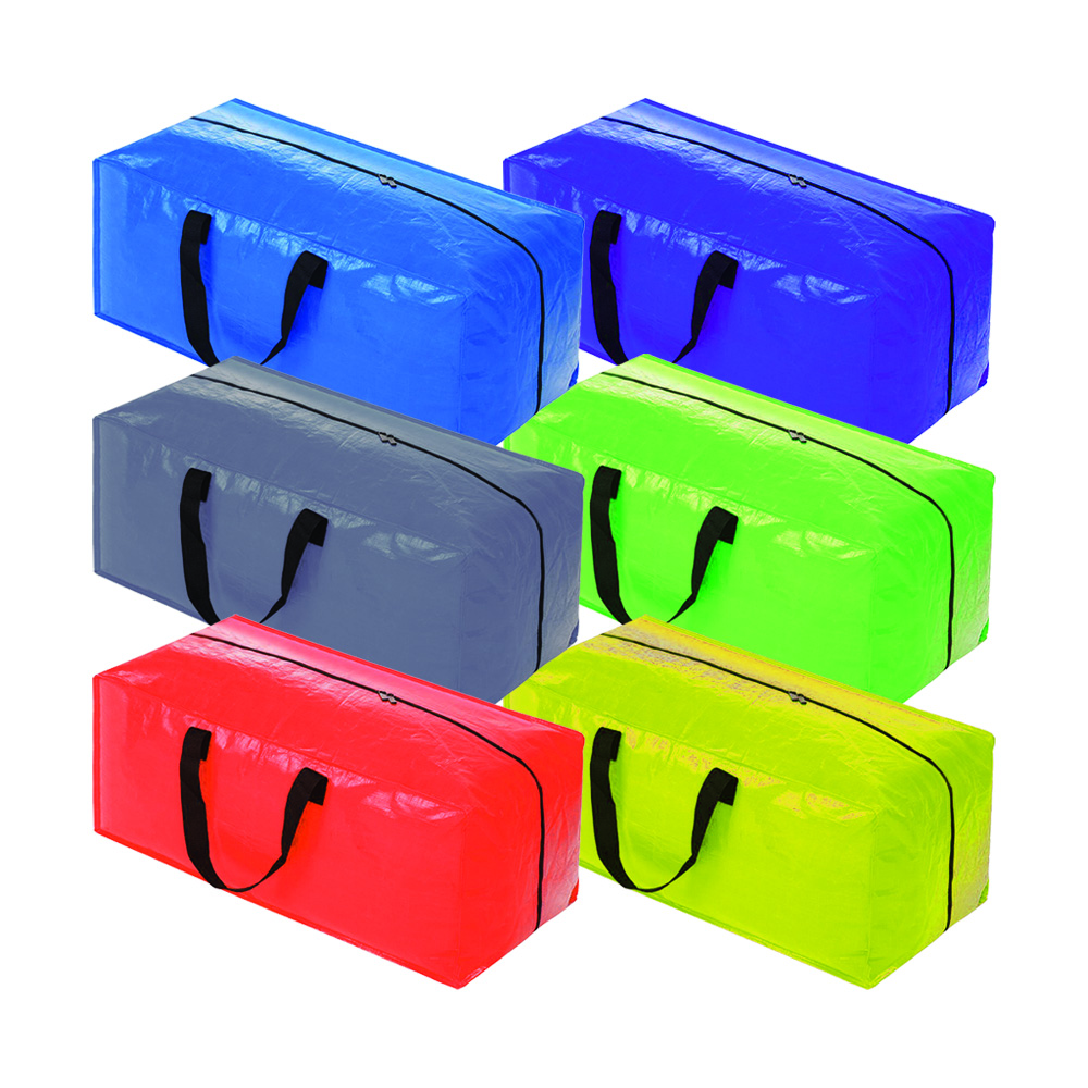 Wholesale Large Capacity Moving Travel Bag with Zipper Handle Custom Storage PP PE for Shopping for Travel