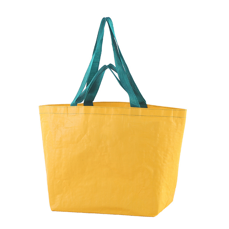 Customized Printed Double Handle Ripstop Tote Bag High Quality PP Woven Latest Product with Letter Pattern supplier