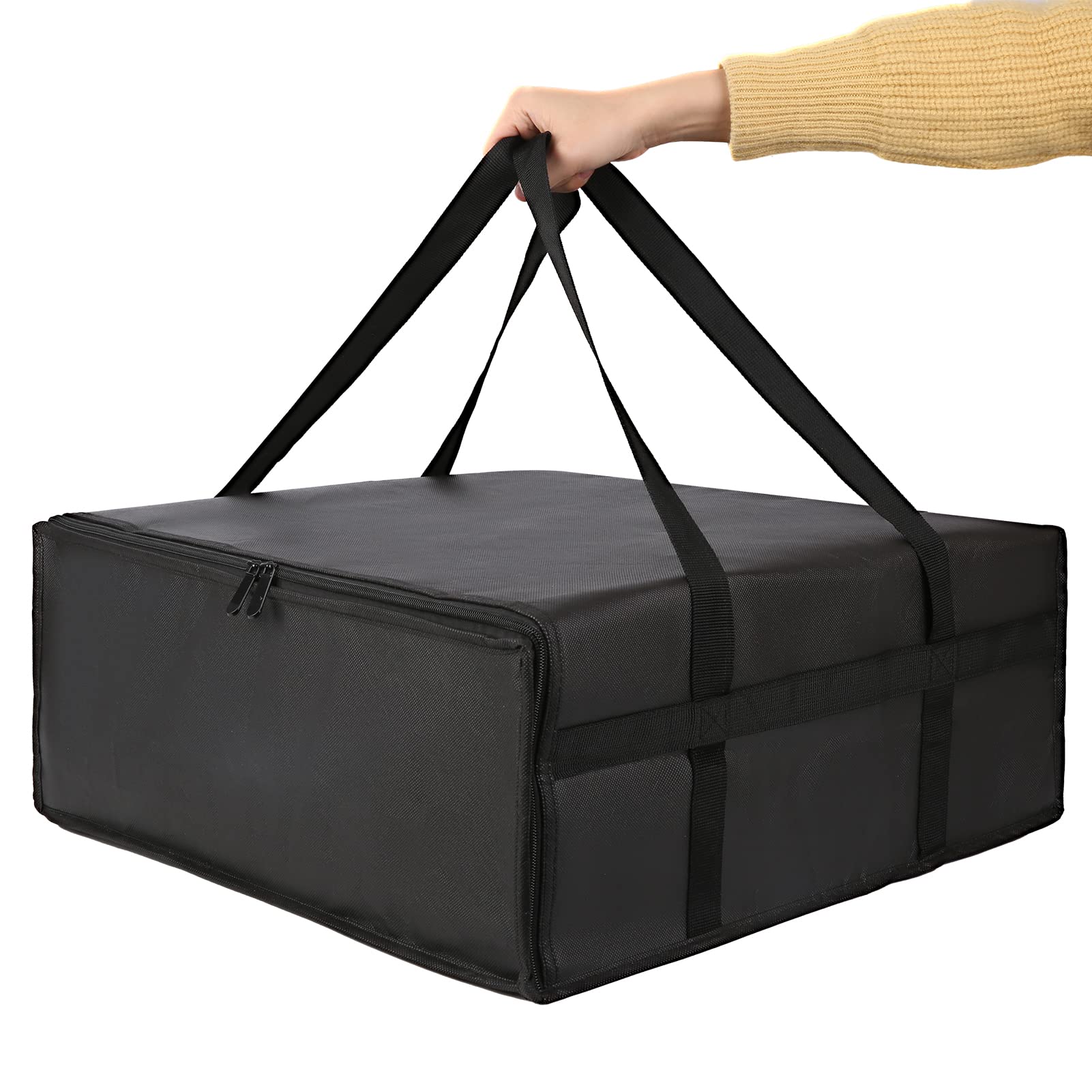 Large Capacity Food Delivery Picnic Camping Tote Cooler Lunch Bag Insulated Warmer Pizza Food Delivery Bag factory