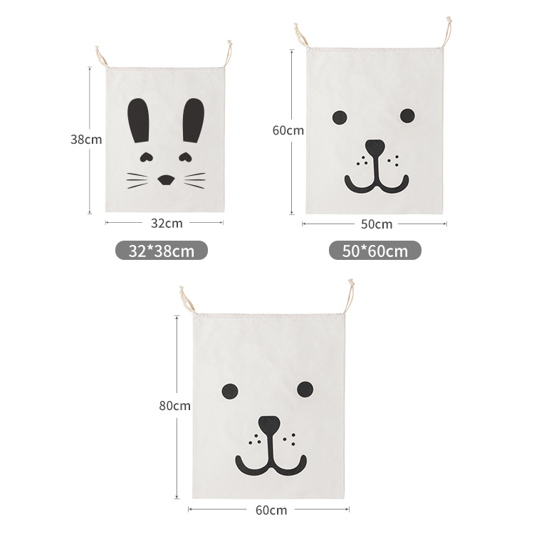 Custom Medium Soft Drawstring Tie Storage Bag White Organic Cotton Canvas Drawstring Bag With Logo supplier