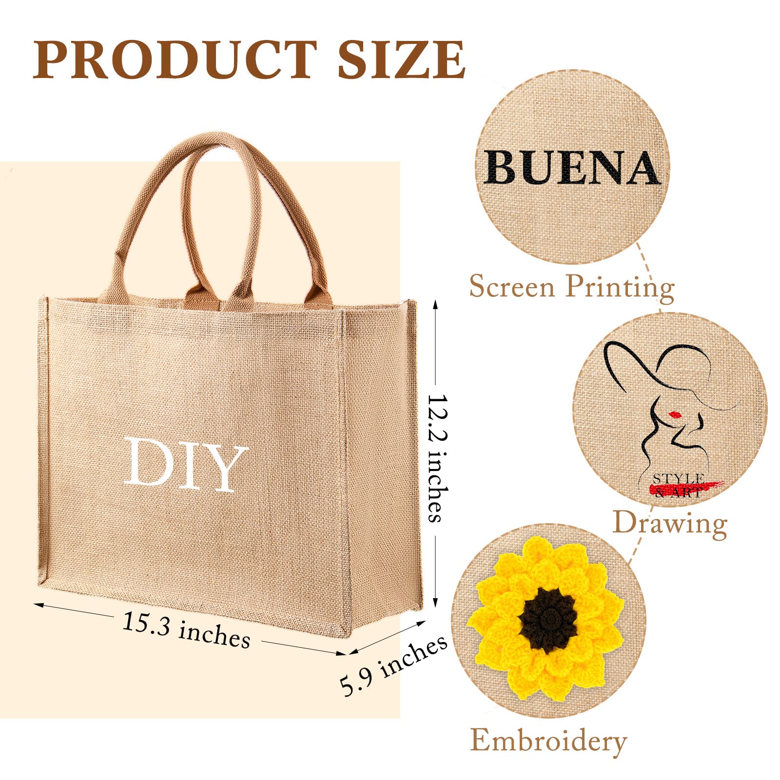 Wholesale Eco-Friendly Materials Recycled 100% Jute Bags Blank Burlap Jute Tote Bags With Handles Custom Printed Logo