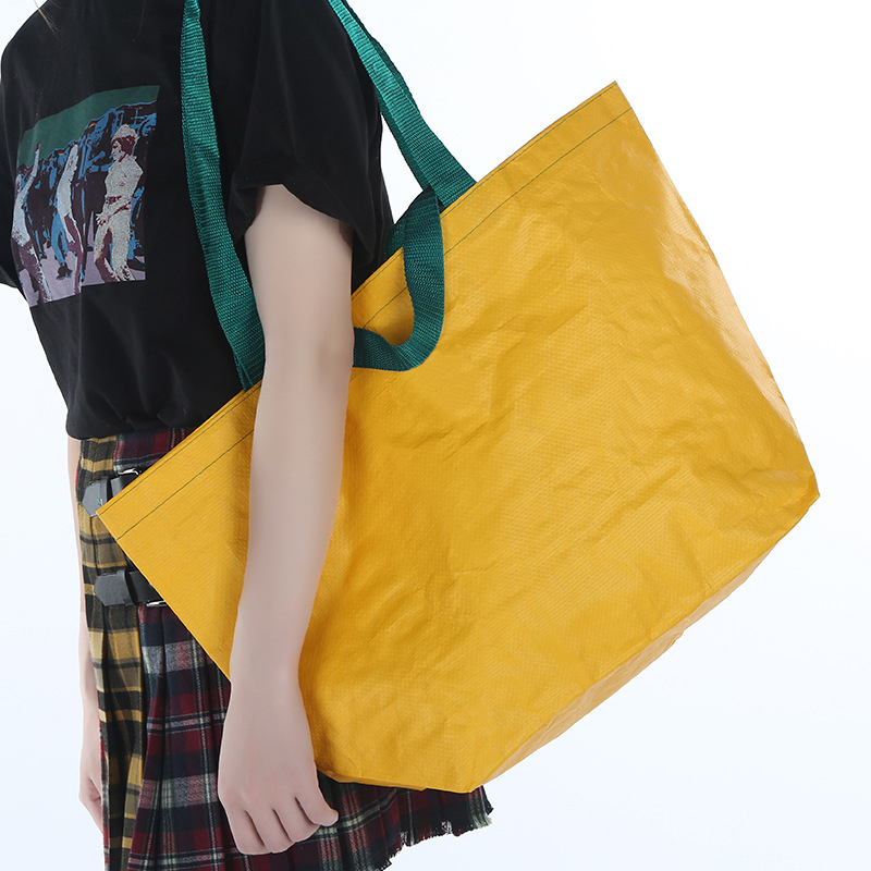 Customized Printed Double Handle Ripstop Tote Bag High Quality PP Woven Latest Product with Letter Pattern manufacture