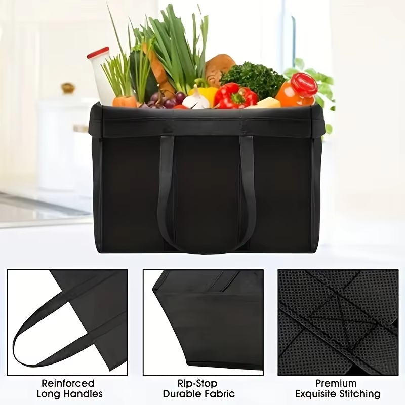 Custom Eco-Reusable Storage Grocery Shopping Tote Bags Laminated Non-Woven RPET with Logo Printing