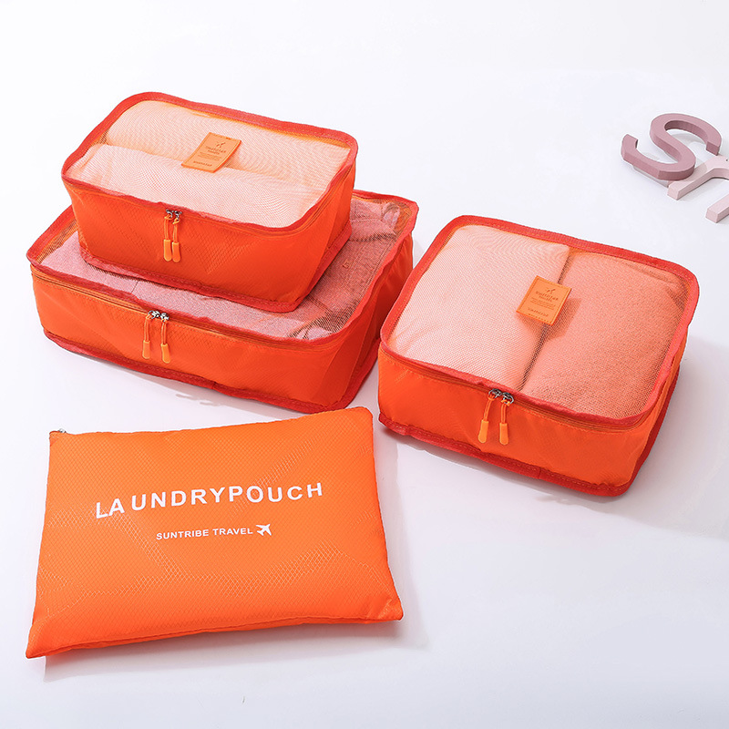 Travel Bags Travel Accessories 4 Set Compression Mesh Luggage Packing Cubes Laundry Pouch details