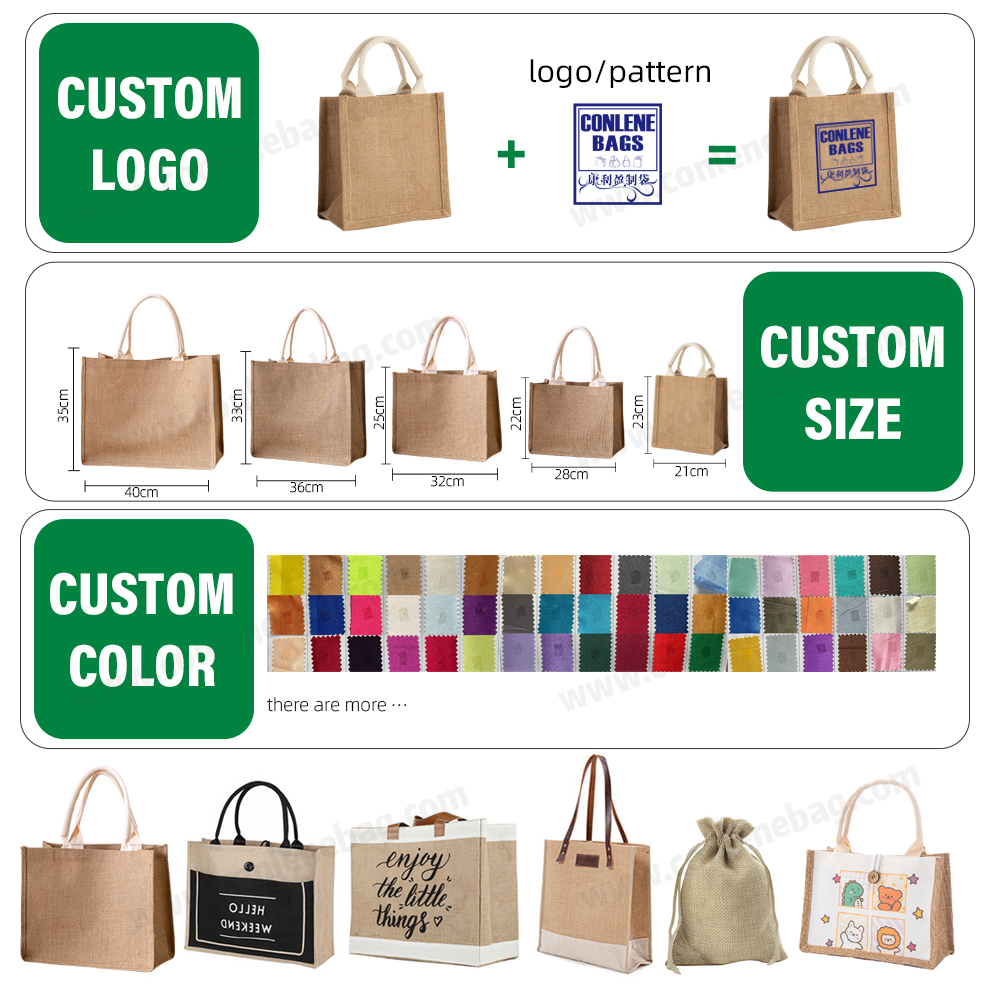 Reusable Transparent Jute Wine Tote Bag Burlap Gift Personalized Packing Wine Dispenser Tote Bag