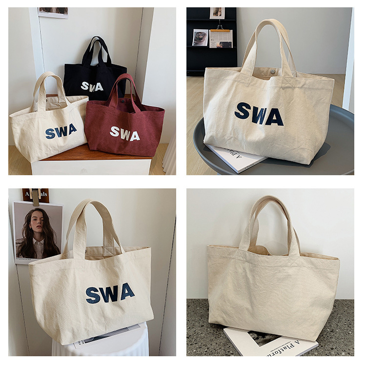 High Quality Custom Wholesale Tote Bag Cotton Tote Bag Reusable Shopping Bag White manufacture