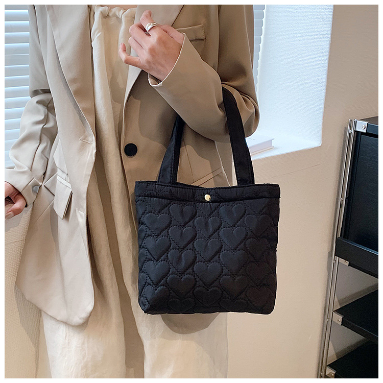 Handbags Fashion Fall Winter Lightweight Filling Quilted Bag Puffy Quilted Weekender Small Tote Puffer Bag Women supplier