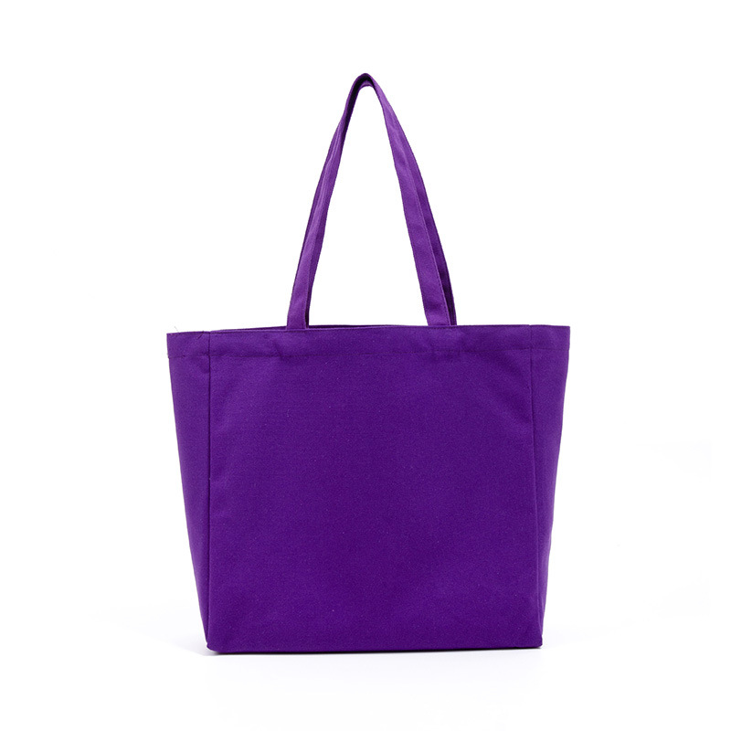Custom Logo Eco-friendly Large Capacity Portable Reusable Shopping Bags Blank 100% Cotton Canvas Tote Bag factory