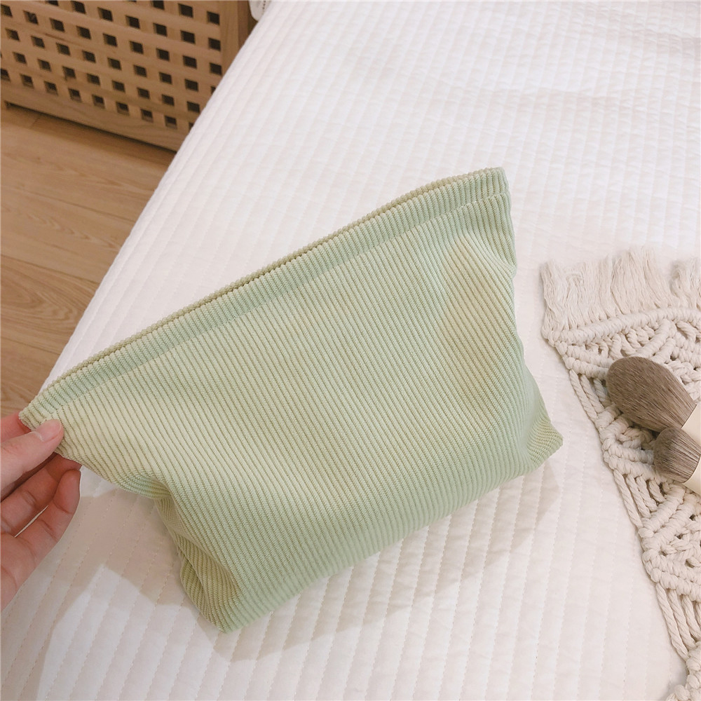 Purses Smile Dots Makeup Organizer Storage Makeup Bag Women Corduroy Cosmetic Bag supplier