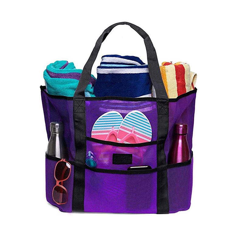 Stylish Multi Use Mesh Bag Beach Tote Bag Women Shoulder Handbag Tote Beach Bag manufacture