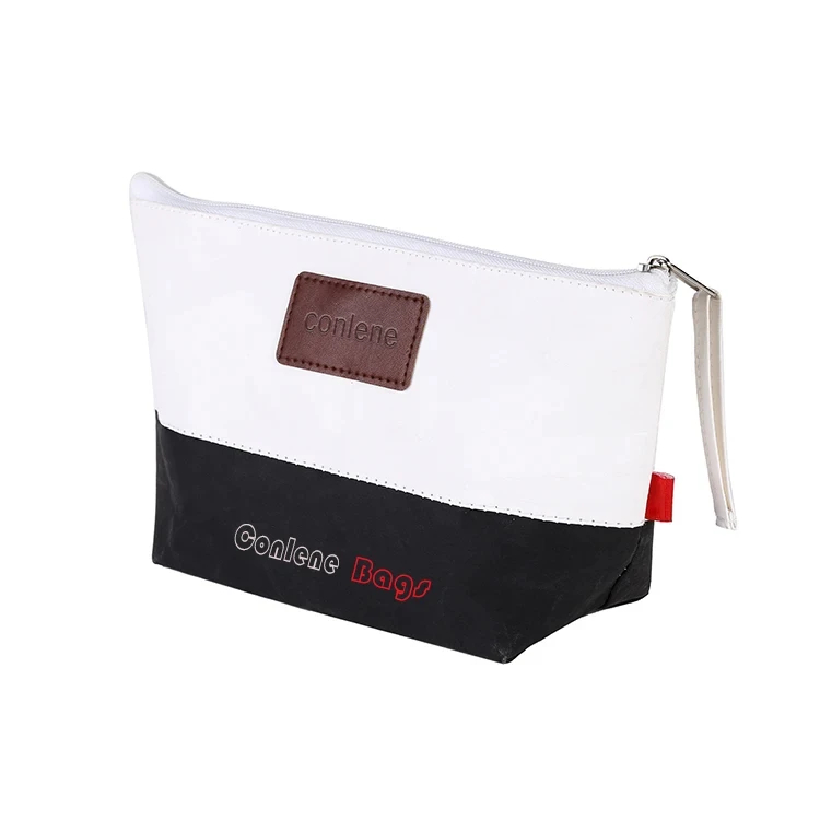 OEM Customized ECO Gold Kraft Paper Cosmetic Makeup Bag New Arrival Ziplock Closure Portable Durable Custom Letter Design