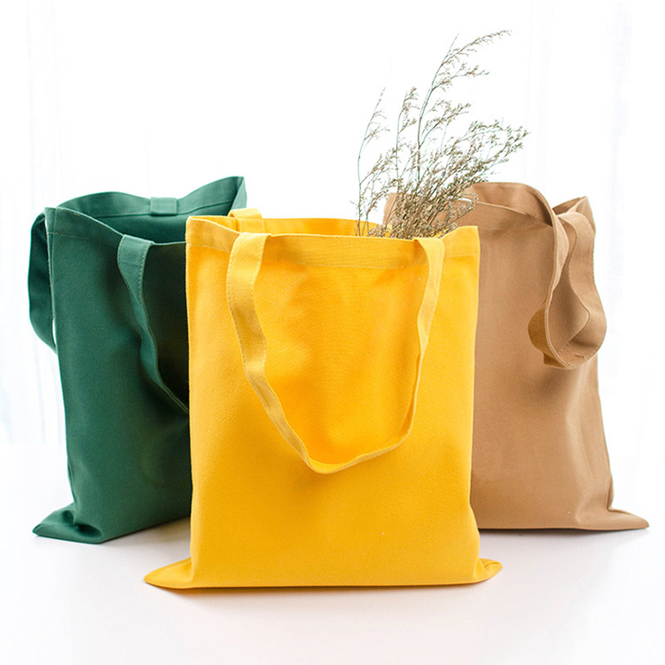 Promotional Personalized Blank Plain Cotton Canvas Bags Reusable Shopping Cotton Tote Bags With Custom Printed Logo