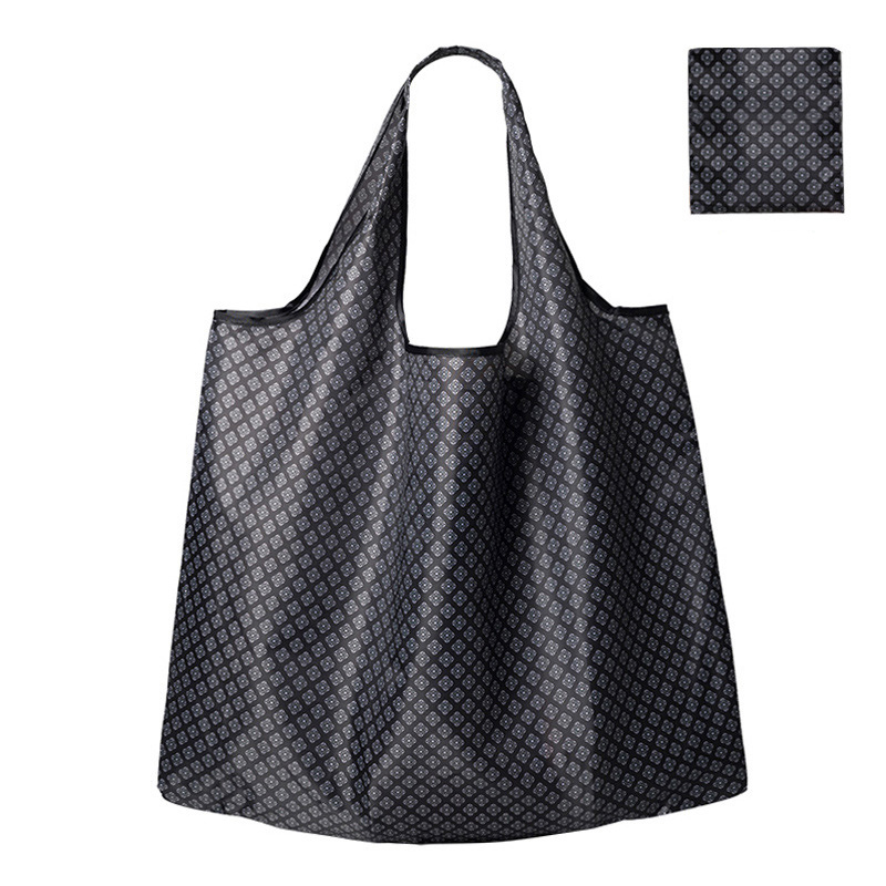 Custom Design Grocery Eco Friendly Folding Polyester Foldable Reusable Tote Shopping Bag With Logo