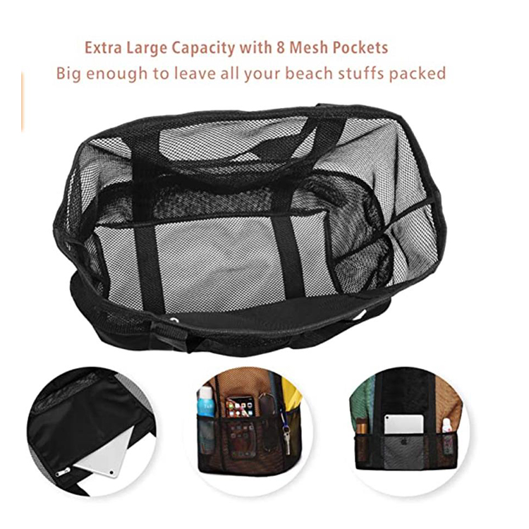 Wholesale Hot Sell Waterproof Tote Foldable Bag Swimming Camping Ice Mesh Beach Bag supplier